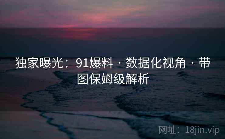 独家曝光：91爆料 · 数据化视角 · 带图保姆级解析