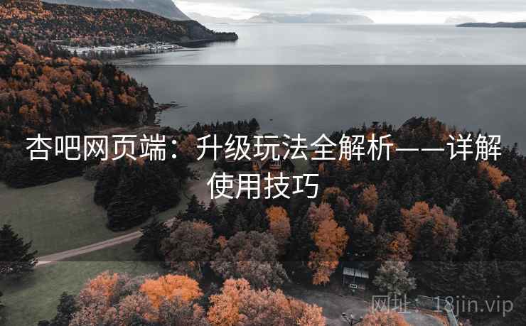 杏吧网页端：升级玩法全解析——详解使用技巧